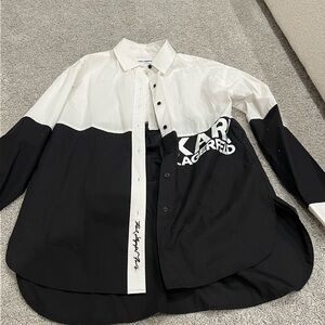 Karl Lagerfeld Black and White Shirt